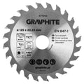 GRAPHITE Circular saw blades with HM tips 125 x 22.23 mm, 24 teeth — 57T202