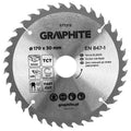 GRAPHITE Circular saw blades with HM tips 170 x 30mm, 36 teeth — 57T213