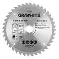 GRAPHITE Saw blade, widia, 210 x 30 mm, 40 teeth — 57T228