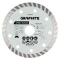 GRAPHITE Turbo cutting diamond disc, 150 x 22.22 mm, dry — 57T319