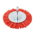 GRAPHITE 75 mm nylon wheel brush with 6 mm shank — 57T422