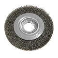 GRAPHITE Wire wheel brush 150 x 32 mm, crimped wire, steel — 57T435