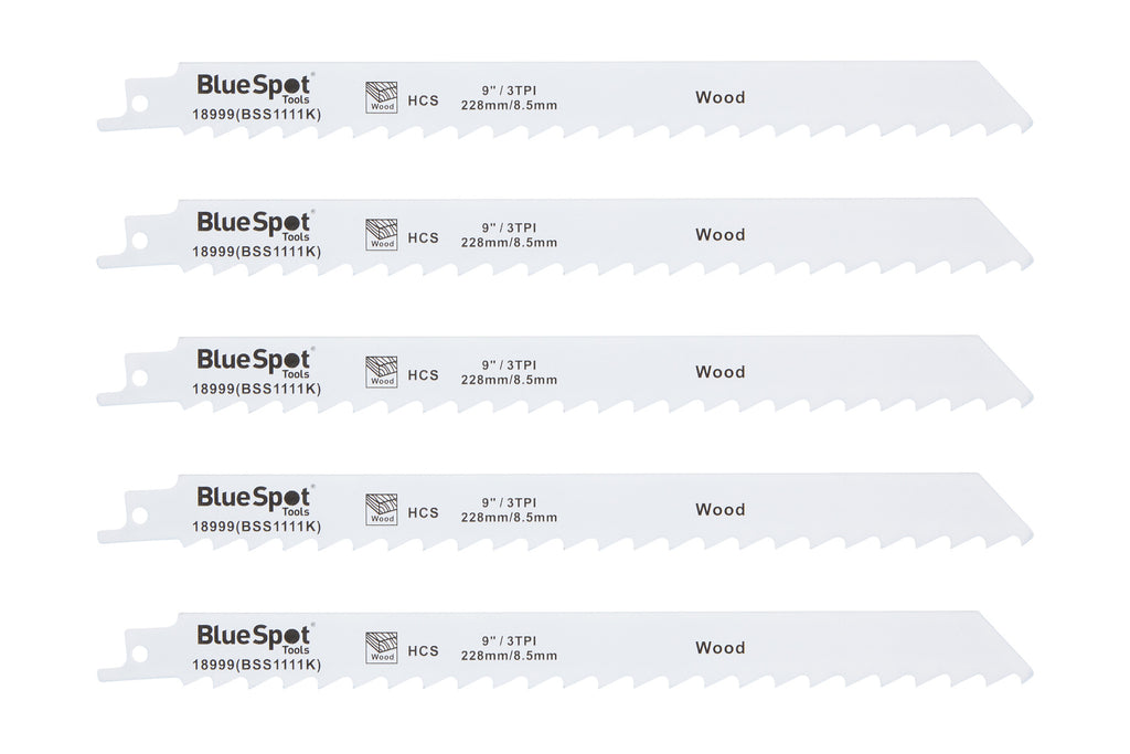 Blue Spot Tools 5 PCE 229mm (9") HCS Reciprocating Saw Blades