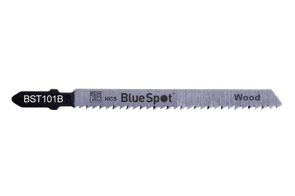 Blue Spot Tools 5 PCE HCS Clean Cut Jigsaw Blades For Wood (10 TPI)