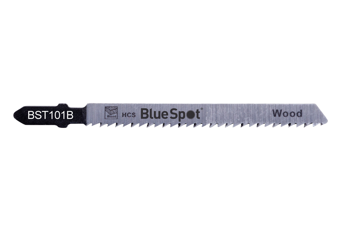 Blue Spot Tools 5 PCE HCS Clean Cut Jigsaw Blades For Wood (10 TPI)