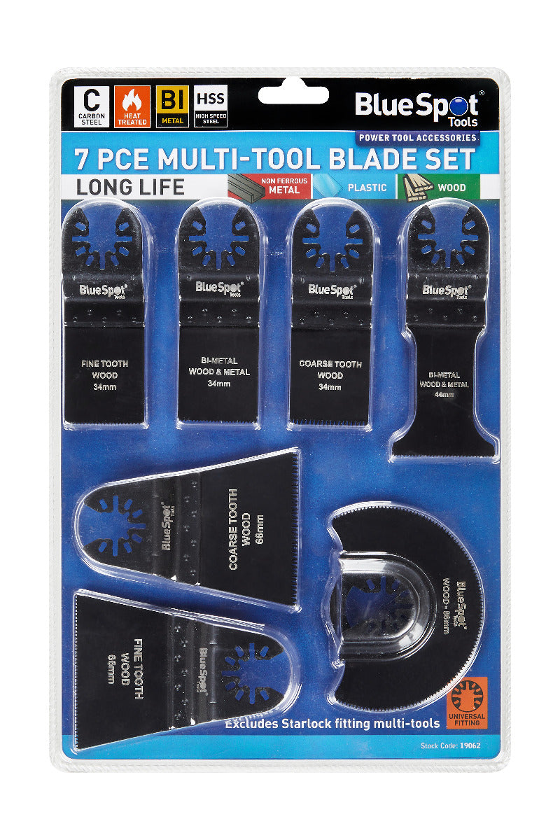 Blue Spot Tools 7 PCE Multi-Tool Blade Set