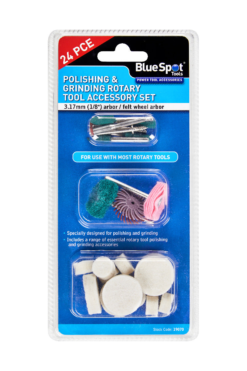 Blue Spot Tools 24 PCE Polishing & Grinding Rotary Tool Accessory Set