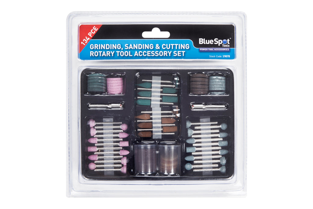 Blue Spot Tools 134 PCE Grinding, Sanding & Cutting Rotary Tool Accessory Set