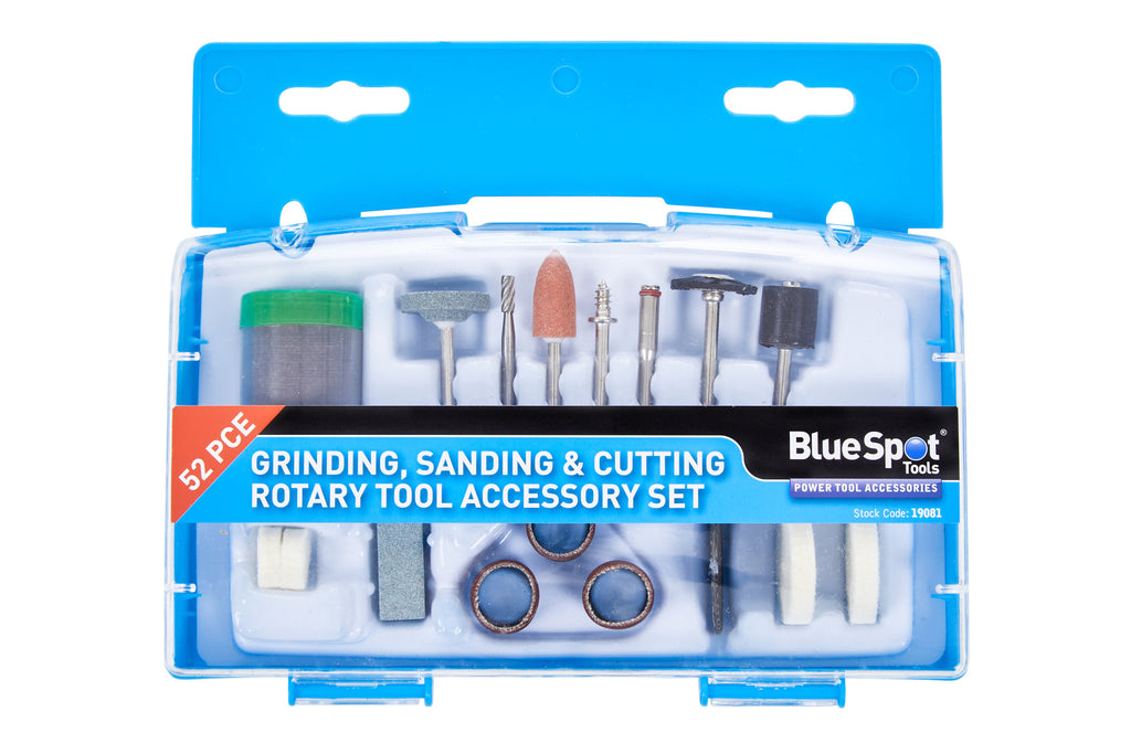 Blue Spot Tools 52 PCE Grinding, Sanding & Cutting Rotary Tool Accessory Set