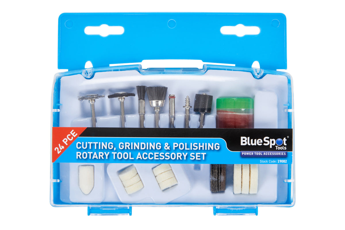 Blue Spot Tools 24 PCE Cutting, Grinding & Polishing Rotary Tool Accessory Set