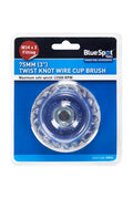 Blue Spot Tools 75mm (3") M14 x 2 Twist Knot Wire Cup Brush