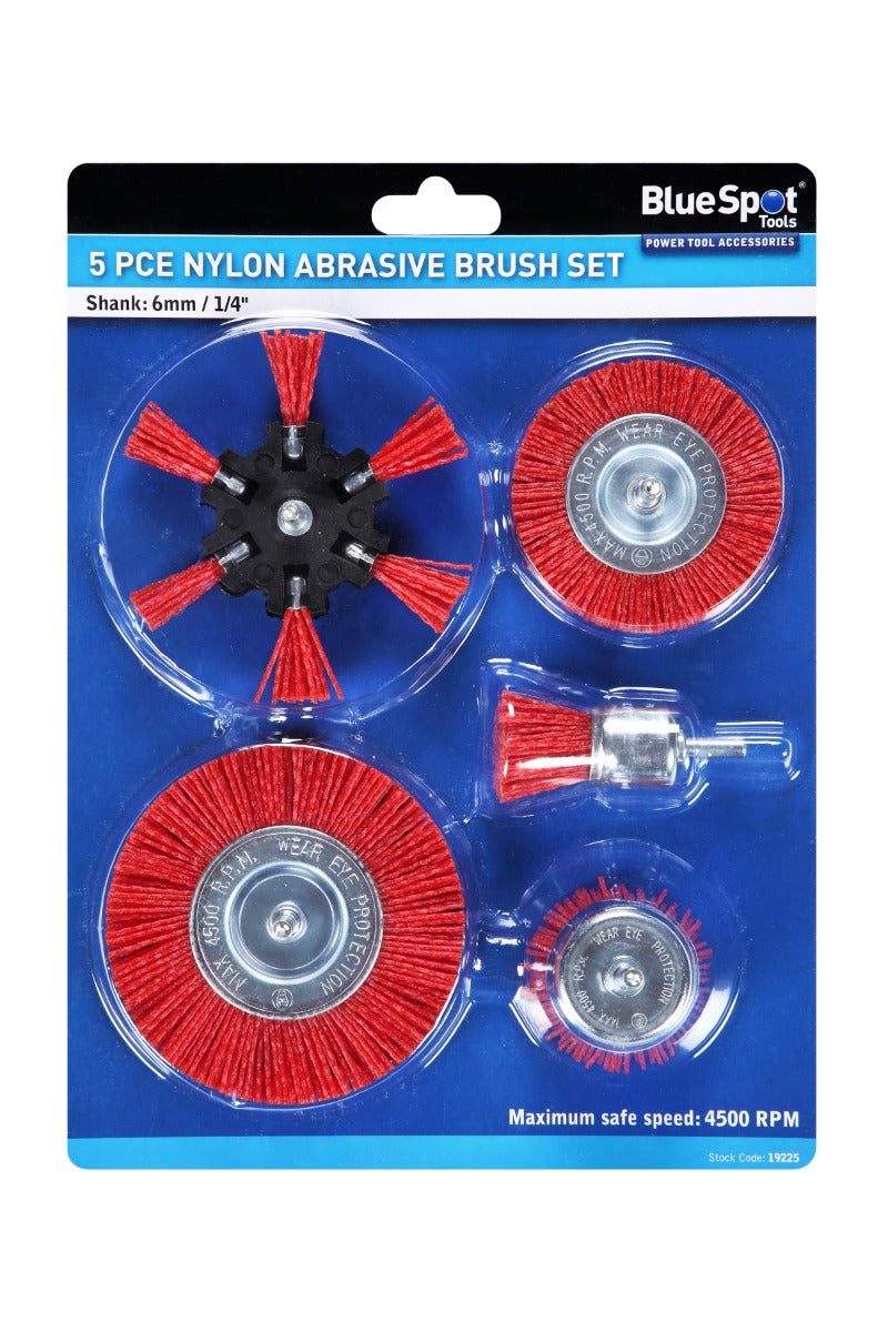 Blue Spot Tools 5 PCE Nylon Abrasive Brush Set