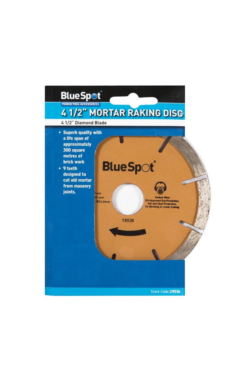 Blue Spot Tools 115mm (4.5") Diamond Mortar Raking Disc