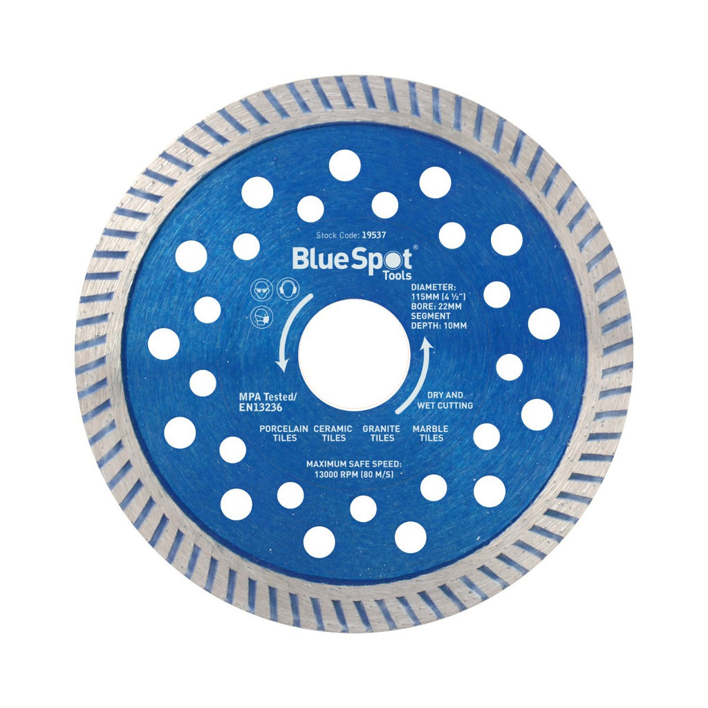 Blue Spot Tools 115mm (4 Â½â€) Turbo Cutting Disc