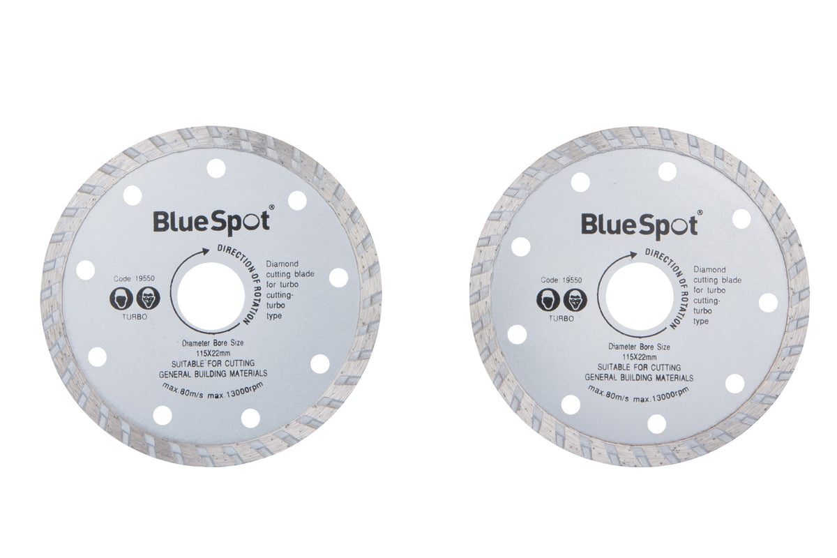 Blue Spot Tools 2 PCE Turbo 115mm (4.5") Diamond Discs