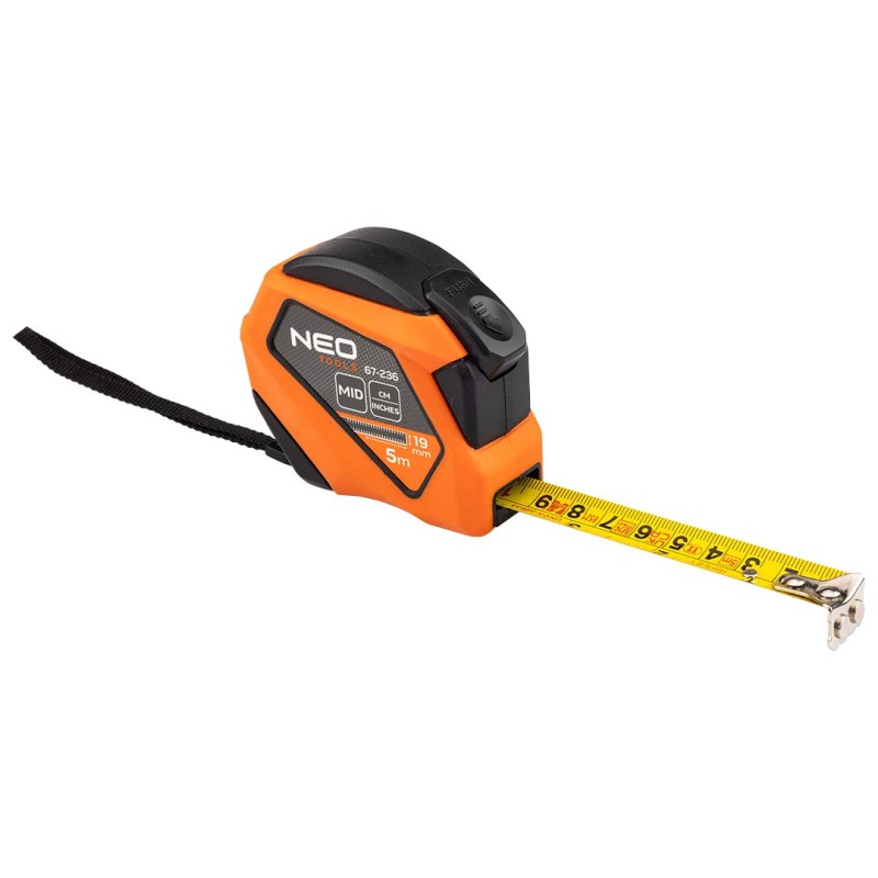 NEO TOOLS Steel coiled measuring tape 5 m x 19 mm, inch — 67-236
