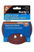 Blue Spot Tools 125mm 5 Pack 60 Grit Sanding Disc