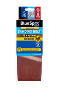 Blue Spot Tools 5 PCE 75 x 457mm Sanding Belt 60 Grit