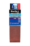 Blue Spot Tools 5 PCE 75 x 533mm Sanding Belt 120 Grit
