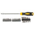TOPEX Screwdriver with flexible shank, set 31 screwdriver bits and sockets — 39D865