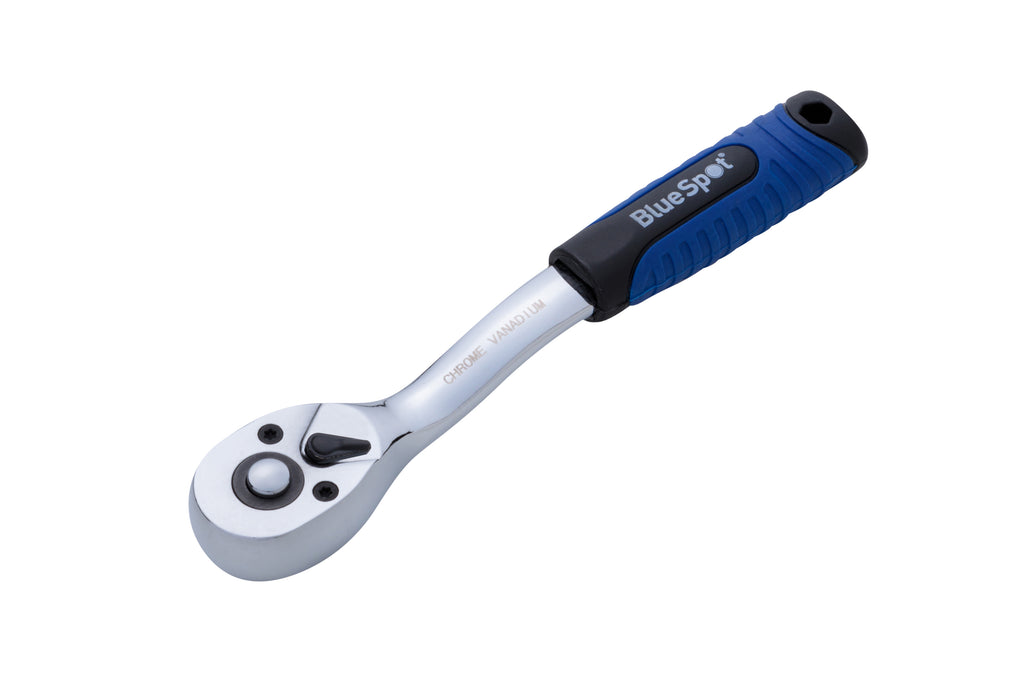 Blue Spot Tools 1/4" Soft Grip Ratchet (72 Teeth)