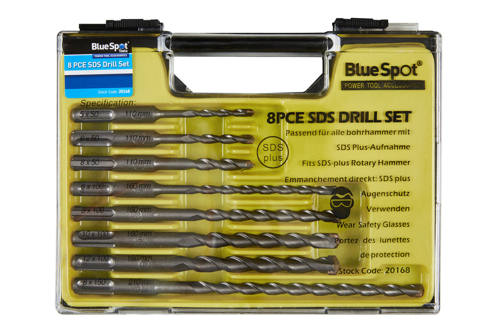 Blue Spot Tools 8 PCE SDS Plus Drill Bit Set (5-12mm)
