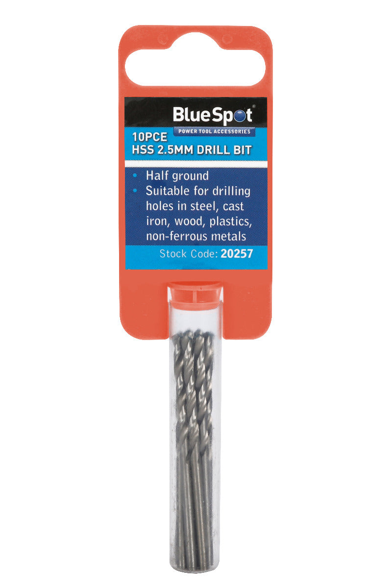 Blue Spot Tools 10 PCE 2.5mm HSS Drill Set