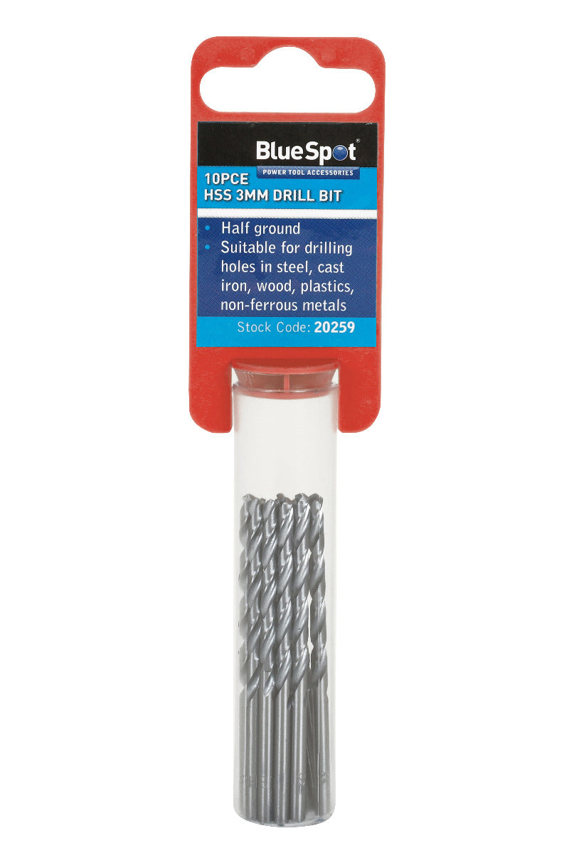 Blue Spot Tools 10 PCE 3mm HSS Drill Set