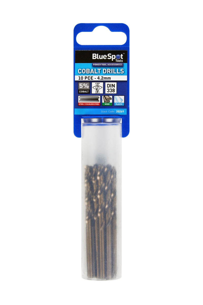 Blue Spot Tools 10 PCE Cobalt Drills (4.2mm)