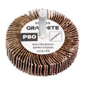 GRAPHITE Flap wheel 60 x 15 x 6 mm, P80 — 58T389