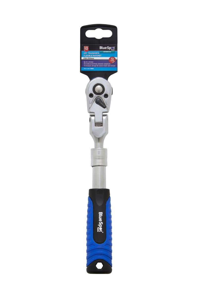 Blue Spot Tools 3/8" Telescopic Flexible Ratchet (250-350mm) (72 Teeth)