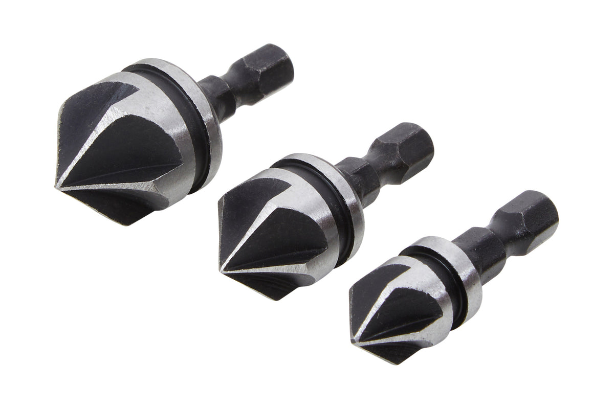 Blue Spot Tools 3 PCE 6mm (1/4") Hex Shank Countersink Bit Set
