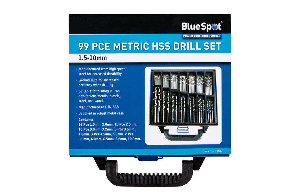 Blue Spot Tools 99 PCE HSS Drill Set (1.5-10mm)