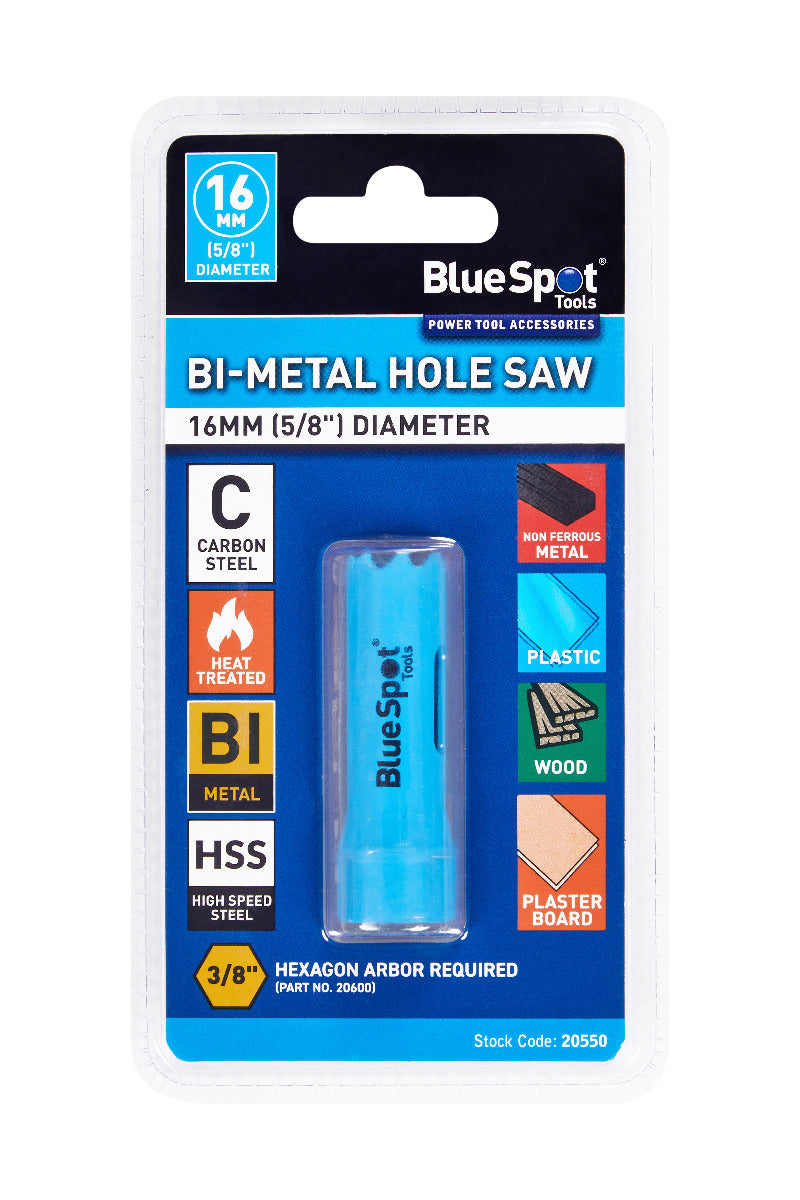 Blue Spot Tools 16mm (5/8") Bi-Metal Hole Saw