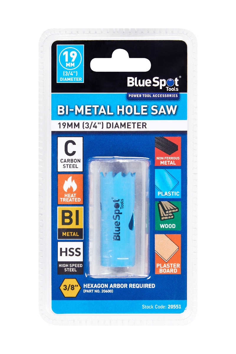 Blue Spot Tools 19mm (3/4") Bi-Metal Hole Saw