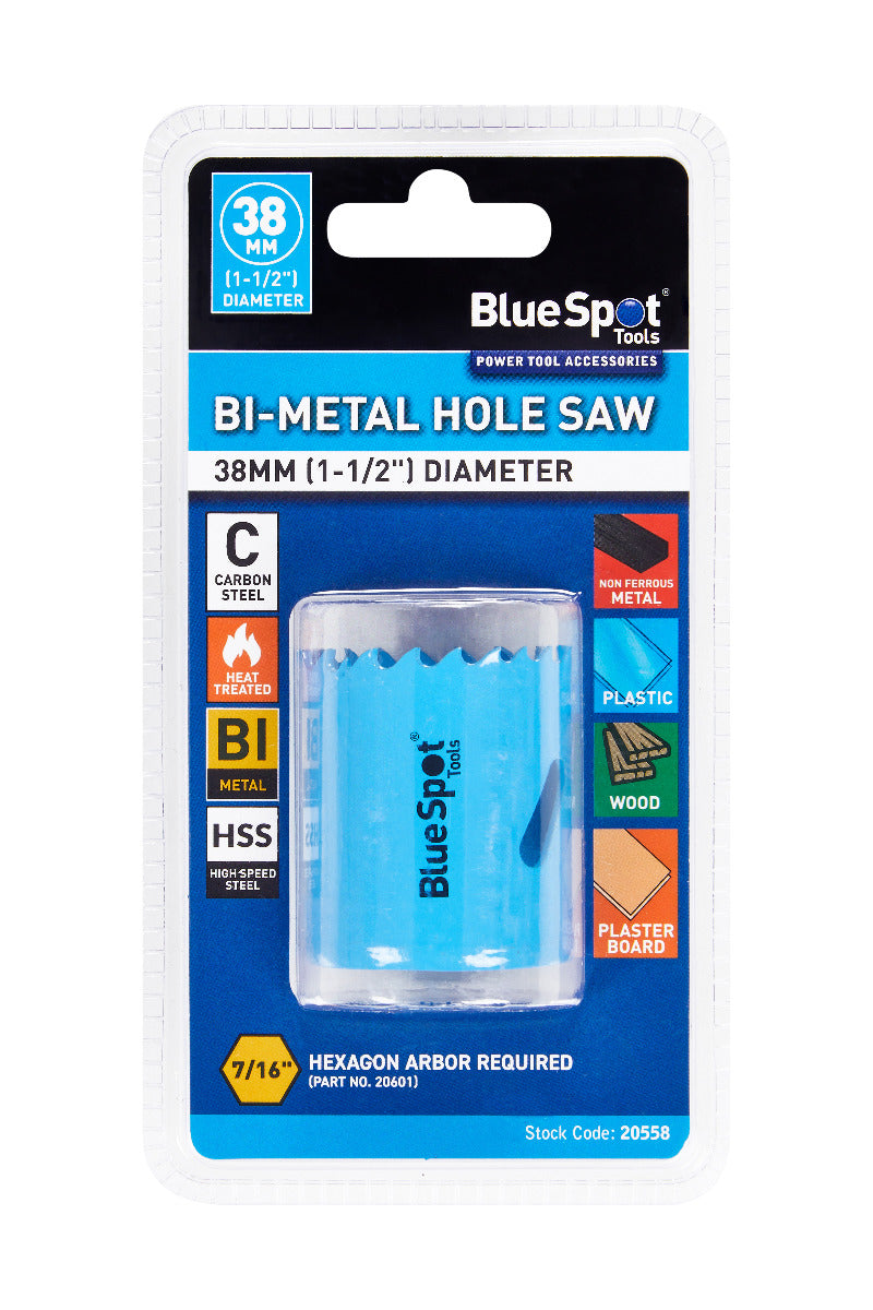 Blue Spot Tools 38mm (1 1/2") Bi-Metal Hole Saw