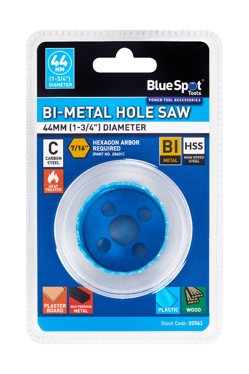 Blue Spot Tools 44mm (1 3/4") Bi-Metal Hole Saw
