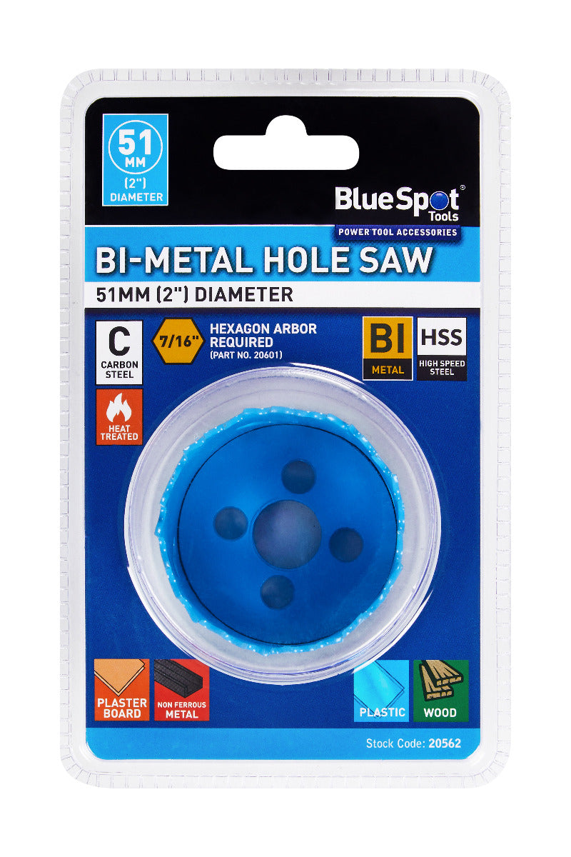 Blue Spot Tools 51mm (2") Bi-Metal Hole Saw