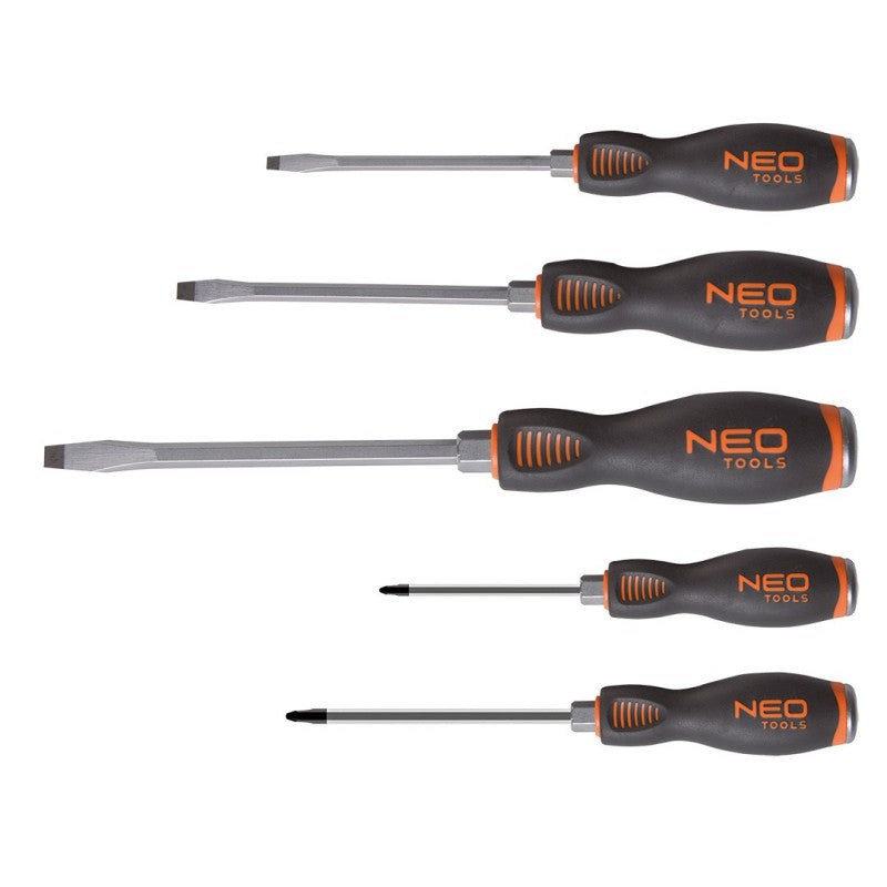 NEO TOOLS Screwdrivers go through, S2, set 5 pcs — 04-240