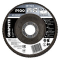 GRAPHITE Zirconia flap wheel 125 x 22.2 mm, P100 — 58T103