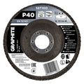 GRAPHITE Zirconia flap wheel 125 x 22.2 mm, P40 — 58T100
