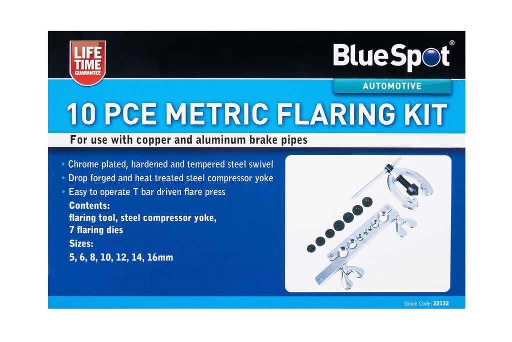 Blue Spot Tools 10 PCE Metric Flaring Kit
