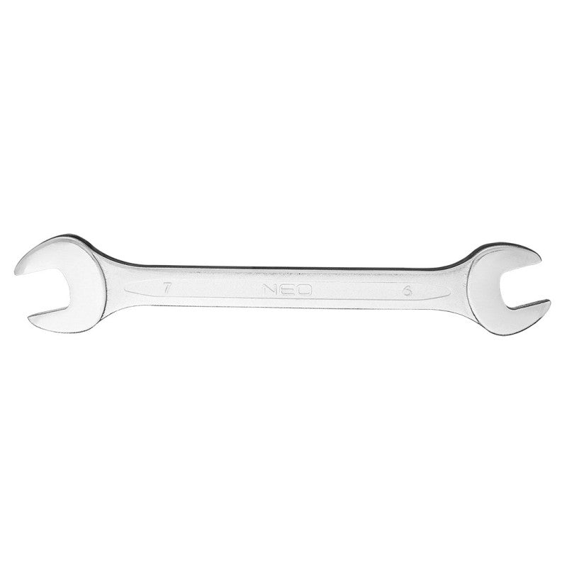 NEO TOOLS Double open wrench 6x7mm, CrV, DIN3110 — 09-806