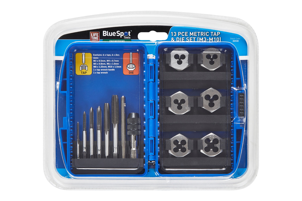 Blue Spot Tools Blue Spot Tools 13 PCE Metric Tap & Die Set (M3-M10)