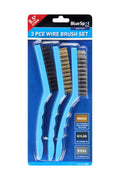 BLUE SPOT TOOLS 215MM (8.5") 3PCE WIRE BRUSH SET