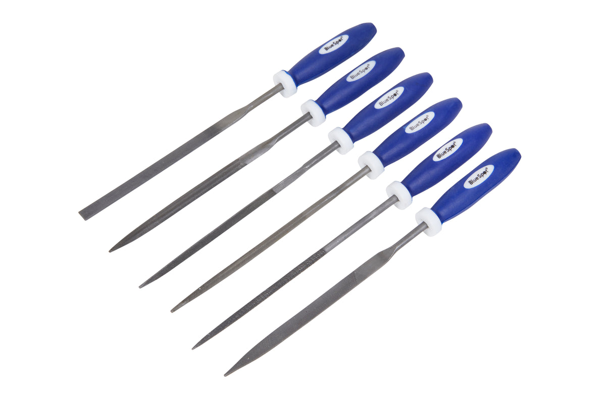 Blue Spot Tools 6 PCE 150mm (6") Mini File Set With Pouch