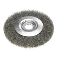 GRAPHITE Wire wheel brush 200 x 32 mm, crimped wire, steel — 57T401