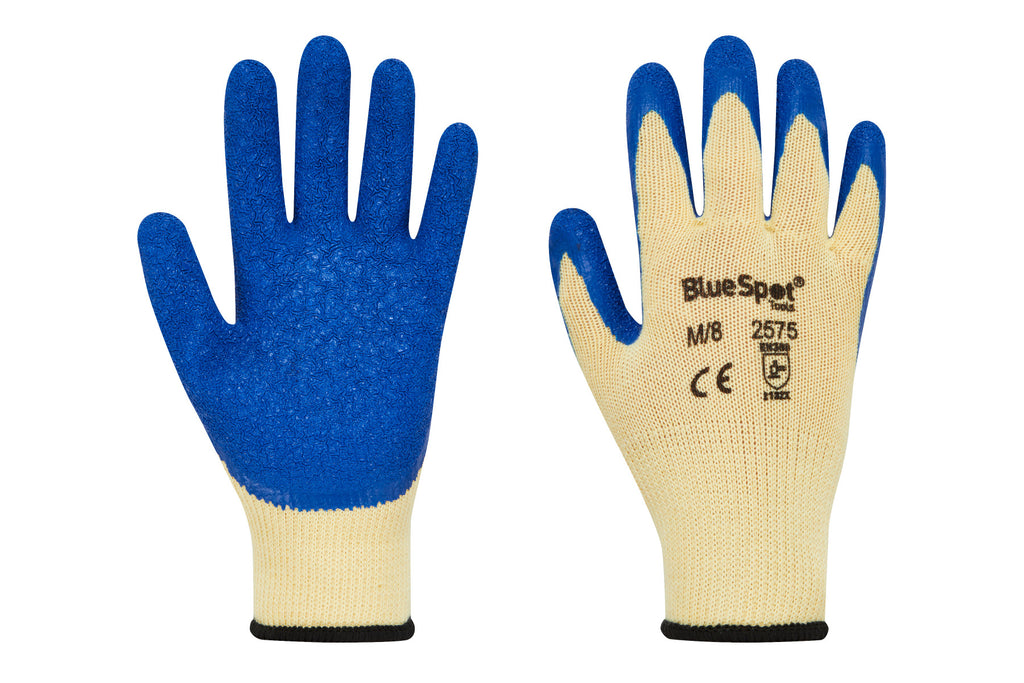 Blue Spot Tools Latex Grip Gloves (Large)
