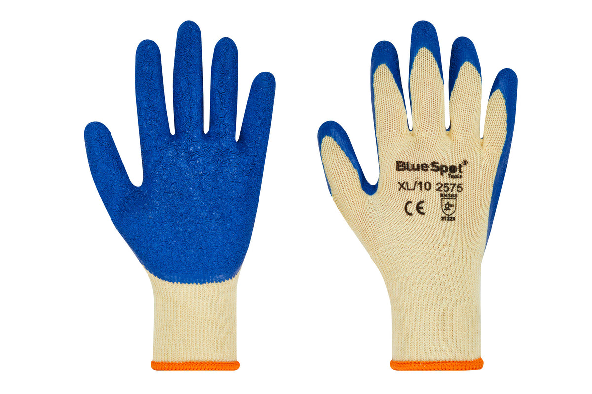Blue Spot Tools Latex Grip Gloves (XL)