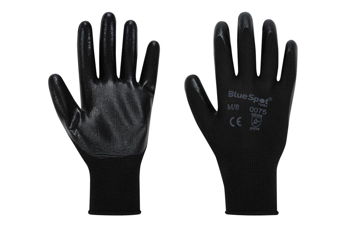 Blue Spot Tools Nitrile Grip Gloves (Medium)